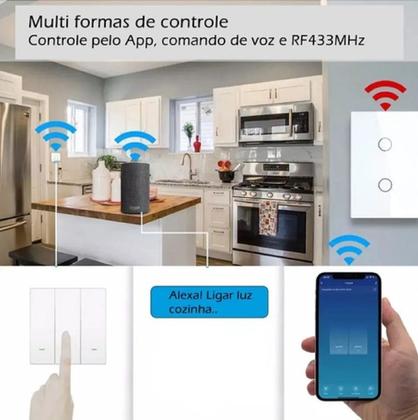 Imagem de Interruptor Inteligente Wi-fi de Vidro Coibeu 2 Touch