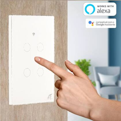 Imagem de Interruptor Inteligente Wi-fi JwCom 4 Botões Original