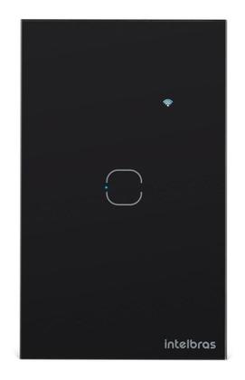Imagem de Interruptor Inteligente Wi-fi Wireless 1 Botão Preto Intelbras