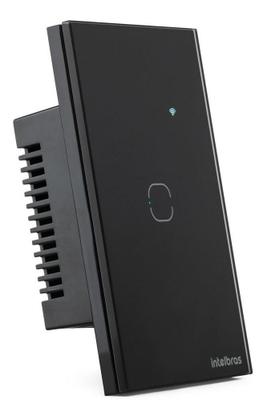Imagem de Interruptor Inteligente Wi-fi Wireless 1 Botão Preto Intelbras