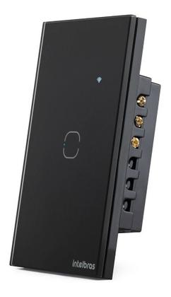 Imagem de Interruptor Inteligente Wi-fi Wireless 1 Botão Preto Intelbras