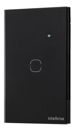 Imagem de Interruptor Inteligente Wi-fi Wireless 1 Botão Preto Intelbras