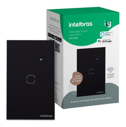 Imagem de Interruptor Inteligente Wi-fi Wireless 1 Botão Preto Intelbras