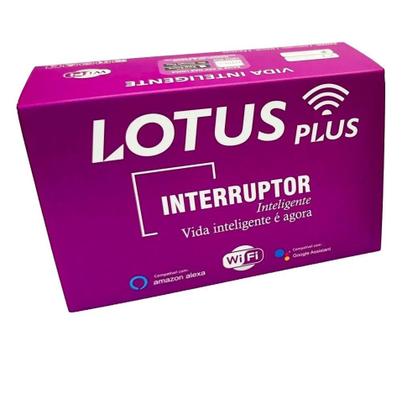 Imagem de Interruptor Inteligente Wifi 1 Botão Touch 4x2 Alexa Tuya Smart Life Bivolt Branco - Lotus