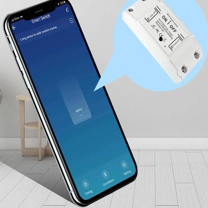 Imagem de Interruptor Inteligente WiFi 10A Controle Remoto Sem Fio Disjuntor Controle Por Voz Alexa Google