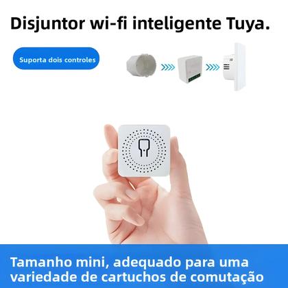 Imagem de Interruptor Inteligente WiFi 16A Tuya Mini Controle De 2 Vias Automação Residencial Alexa Google