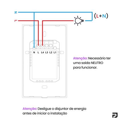 Imagem de Interruptor Inteligente Wifi 2 Botões Touch 1 Tomada 16A Bivolt Smartlife Tuya PandaPlus Alexa Google Comando Voz e App