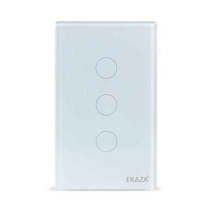 Imagem de Interruptor Inteligente Wifi 3 Botões Touch Smart Ekaza Alexa e Google