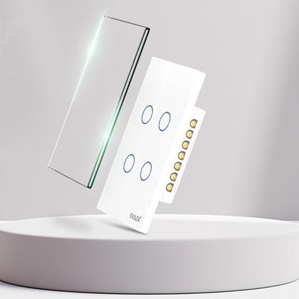 Imagem de Interruptor Inteligente Wifi 4 Botões Touch Smart Ekaza Alexa e Google