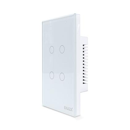 Imagem de Interruptor Inteligente Wifi 4 Botões Touch Smart Ekaza Alexa e Google