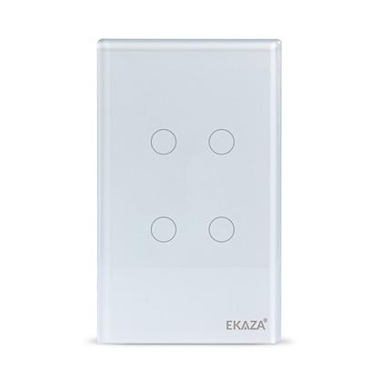 Imagem de Interruptor Inteligente Wifi 4 Botões Touch Smart Ekaza Alexa e Google