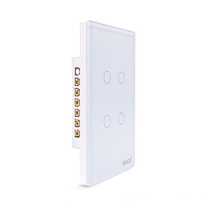 Imagem de Interruptor Inteligente Wifi 4 Botões Touch Smart Ekaza Alexa e Google
