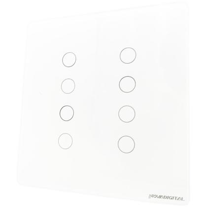 Imagem de Interruptor Inteligente Wifi 4x4 8 Botoes Touch compativel Alexa Google Home Siri Tuya e Smart Home