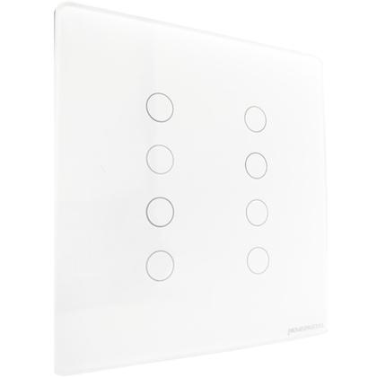 Imagem de Interruptor Inteligente Wifi 4x4 8 Botoes Touch compativel Alexa Google Home Siri Tuya e Smart Home