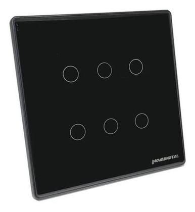 Imagem de Interruptor Inteligente Wifi 6 Botões 4X4 Alexa Google Preto