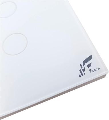 Imagem de Interruptor Inteligente WiFi Controle Por Aplicativo E Comando De Voz E RF433, Paralelo, 3 Botões Tecla Touch, Acabamento Em Vidro