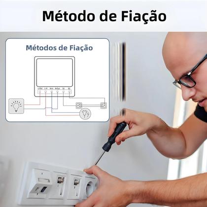 Imagem de Interruptor Inteligente WiFi Receptor De Relé 433Mhz Botão Redondo Mini Sem Fio Controle Remoto