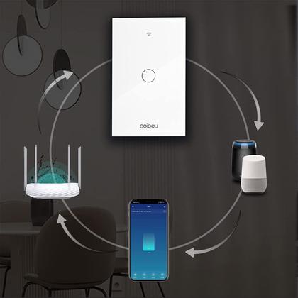 Imagem de Interruptor Inteligente WiFi, Smart Sem Fio Multifuncional 1 botão (MB301 com neutro) Compatível Com Alexa Google