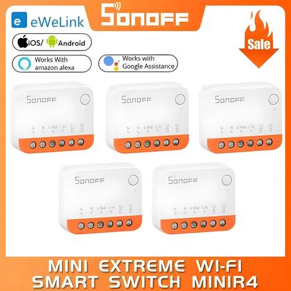 Imagem de Interruptor Inteligente WiFi SONOFF MINI MINIR4 Módulo De Controle De 2 Vias ESPhome Alexa Siri