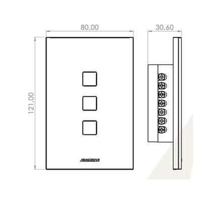 Imagem de Interruptor Inteligente Wifi Titanium 1 Botão Alumbra Vivax