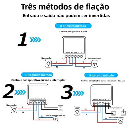 Imagem de Interruptor Inteligente WiFi Tuya ZigBee Módulo De Relé De 2 Vias 220V 110V 16A Controle Por Voz