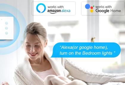 Imagem de Interruptor Inteligente Wifi Wirelles 6 Botões Alexa Bivolt