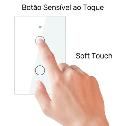 Imagem de Interruptor Inteligente Zigbee 2 Botões Touch Alexa Google B