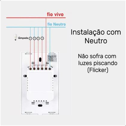 Imagem de Interruptor Inteligente Zigbee 2 Botões Touch Alexa Google B