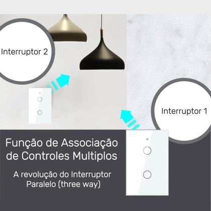 Imagem de Interruptor Inteligente Zigbee 2 Botões Touch Alexa Google B