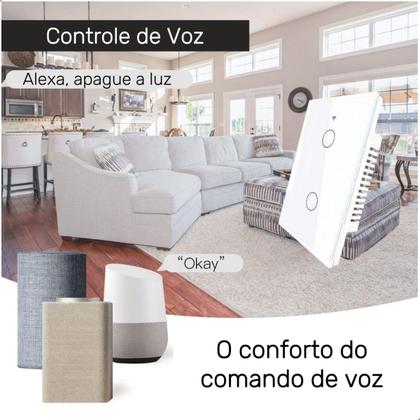 Imagem de Interruptor Inteligente Zigbee 2 Botões Touch Alexa Google B
