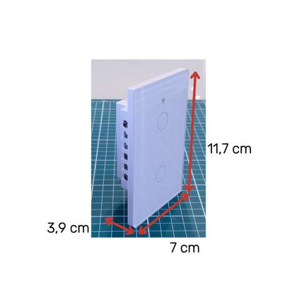 Imagem de Interruptor Inteligente Zigbee 2 Botões Touch Alexa Google B
