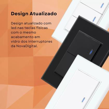 Imagem de Interruptor Inteligente Zigbee 2 Teclas Física Novadigital Preto