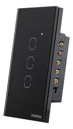 Imagem de Interruptor Inteligente Zigbee 3 Botões preto Izy Smart Intelbras EZS 1003