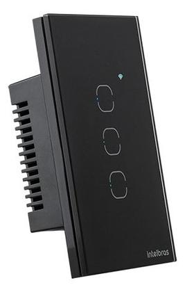 Imagem de Interruptor Inteligente Zigbee 3 Botões preto Izy Smart Intelbras EZS 1003