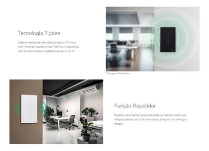 Imagem de Interruptor Inteligente Zigbee 3 Botões preto Izy Smart Intelbras EZS 1003