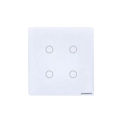 Imagem de Interruptor Inteligente Zigbee 4 Botões Touch - Branco