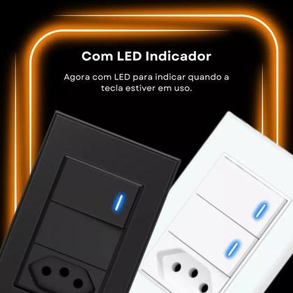 Imagem de Interruptor Inteligente Zigbee 4 Fisica 2 Tomada NovaDigital