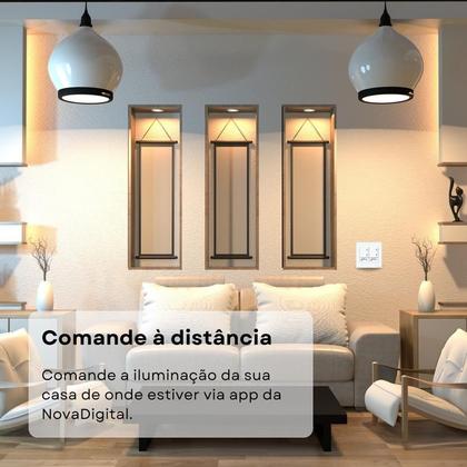 Imagem de Interruptor Inteligente Zigbee 4x4 4 Botões C/tomada Alexa Branco