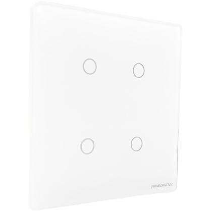 Imagem de Interruptor Inteligente Zigbee 4x4 De 4 Botões compatível Alexa Tuya Smart Life Novadigital (Branco)