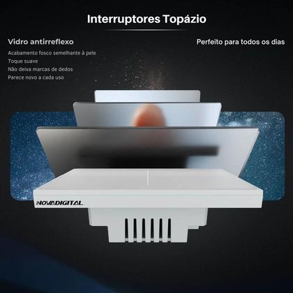 Imagem de Interruptor Inteligente Zigbee Linha Topázio 1 Botão BRANCO