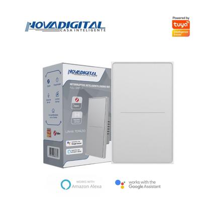 Imagem de Interruptor Inteligente Zigbee Linha Topázio 2 Botões BRANCO