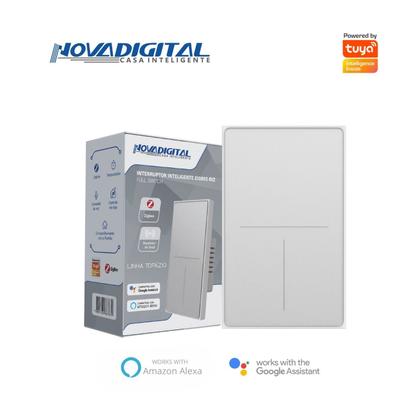 Imagem de Interruptor Inteligente Zigbee Linha Topázio 3 Botões BRANCO