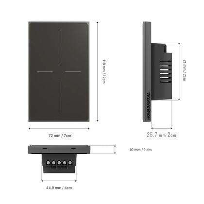 Imagem de Interruptor Inteligente Zigbee Linha Topázio 3 Botões BRANCO