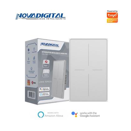 Imagem de Interruptor Inteligente Zigbee Linha Topázio 4 Botões BRANCO