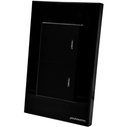 Imagem de Interruptor Inteligente Zigbee Novadigital 2 Teclas Físicas Tuya Smart Life Alexa 110V 220V Preto