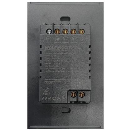 Imagem de Interruptor Inteligente Zigbee Novadigital 4 Teclas Botões Tecla Full Switch Topázio Tuya Smart Life Compatível Alexa Google 110v 220v Bivolt Preto