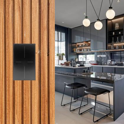 Imagem de Interruptor Inteligente Zigbee Novadigital 4 Teclas Botões Tecla Full Switch Topázio Tuya Smart Life Compatível Alexa Google 110v 220v Bivolt Preto