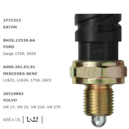 Imagem de Interruptor Luz Re Cargo 1729 2429 Vm17 Vm23 Vm210 Vm270 MB L1622 L1624 1718 2423 Rosca M16 X 1.5 20519883