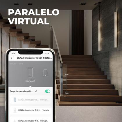 Imagem de Interruptor Mercúrio Lite 1 Botão Branco Zigbee 3.0 Ekaza EKGD-T408P-1Z