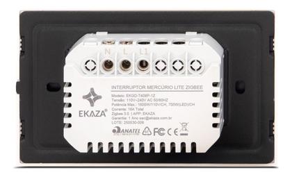 Imagem de Interruptor Mercúrio Lite 1 Botão Branco Zigbee 3.0 Ekaza EKGD-T408P-1Z